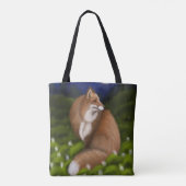 Moonlit Fox in Mitternachtswald Tasche (Rückseite)