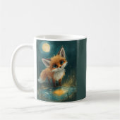 Moonlit Fox, Night Forest  Kaffeetasse (Links)