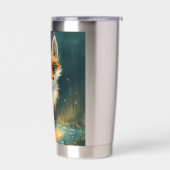 Moonlit Fox, Night Forest  Thermobecher (Links)