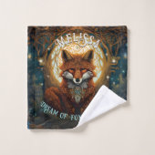 Moonlit Fox Personalised Children's Storybook Fox Badhandtuch Set (Waschlappen)