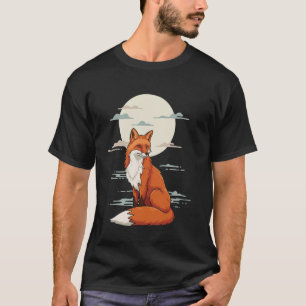 Moonlit Fox Ruhe Reflection Wild Woods Spirit Myst T-Shirt
