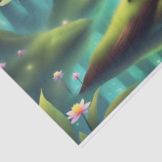 Moonlit Frosch Fairytale Decoupage Seidenpapier (Ausschnitt)