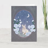 Moonlit Garden Bunny 5x7 Greeting Card  Karte (Vorderseite)