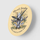 Moonlit Garden • Herbal Magic (NO NUMBERS) Runde Wanduhr (Winkel)