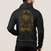 Moonlit Gargoyle: Gotisches Kunstwerk Hoodie (Rückseite)