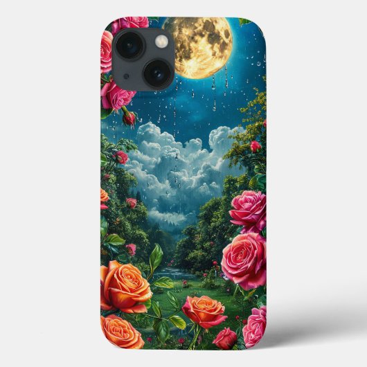 Moonlit Garten mit blühenden Rose Case-Mate iPhone Hülle (Rückseite)