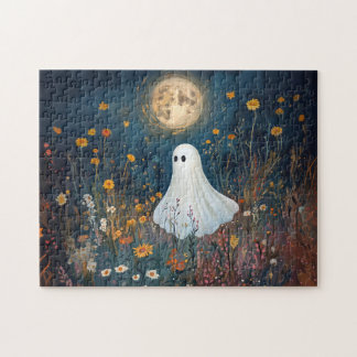 Moonlit Ghost in Wildblumen Puzzle