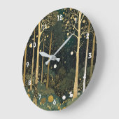 Moonlit Golden Grove Große Wanduhr (Winkel)