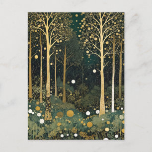 Moonlit Golden Grove Postkarte