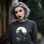 Moonlit Gothic Castle Scene Sweatshirt