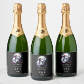 Moonlit Gothic Till Death Do us Part Wedding Schaumweinetikett (Flaschen)