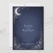 Moonlit Grove Celestial Woodland Wedding Einladung (Rückseite)