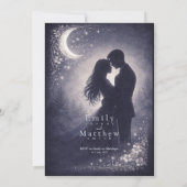 Moonlit Grove Celestial Woodland Wedding Einladung (Rückseite)