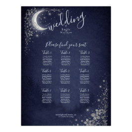 Moonlit Grove Celestial Woodland Wedding Poster