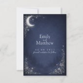 Moonlit Grove Celestial Woodland Wedding  Save The Date (Rückseite)