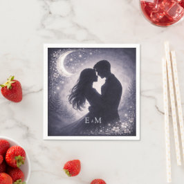 Moonlit Grove Celestial Woodland Wedding Serviette