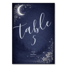 Moonlit Grove Celestial Woodland Wedding Tischnummer