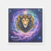 Moonlit Guardians – Cosmic lion.  Serviette (Vorderseite)