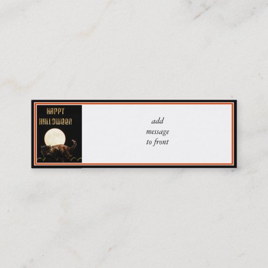 Moonlit Halloween Cat Mini Visitenkarte (Vorderseite)