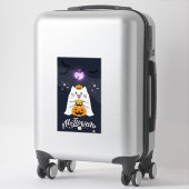 Moonlit Halloween Cat – Spooky & Sweet Night Aufkleber (Koffer)