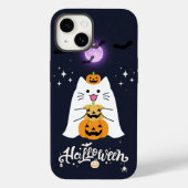 Moonlit Halloween Cat – Spooky & Sweet Night Case-Mate iPhone Hülle (Rückseite)