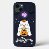 Moonlit Halloween Cat – Spooky & Sweet Night Case-Mate iPhone Hülle (Rückseite)