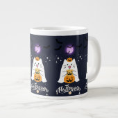 Moonlit Halloween Cat – Spooky & Sweet Night Jumbo-Tasse (Vorderseite Rechts)