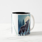 "Moonlit Harmony - Wolf Pack Collection"seMug Zweifarbige Tasse (VorderseiteRechts)