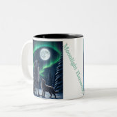 "Moonlit Harmony - Wolf Pack Collection"seMug Zweifarbige Tasse (Vorderseite Links)