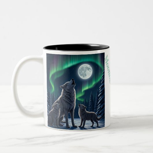"Moonlit Harmony - Wolf Pack Collection"seMug Zweifarbige Tasse (Links)