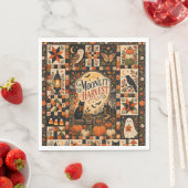Moonlit Harvest Vintage Halloween Patchwork Serviette (Beispiel)