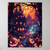 Moonlit Haunted House Pathway Poster (Vorne)