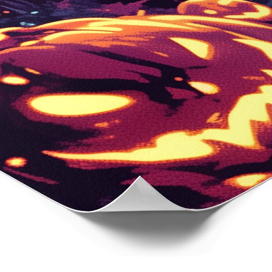 Moonlit Haunted House Pathway Poster (Ecke)