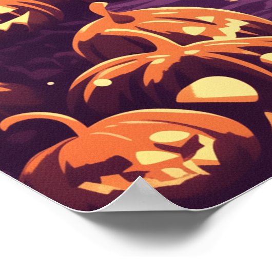 Moonlit Haunted House Pathway Poster (Ecke)