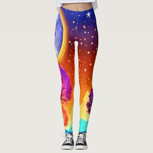 Moonlit Herbsttraum Leggings (Vorderseite)