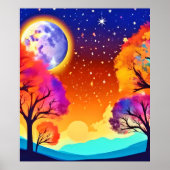Moonlit Herbsttraum Poster (Vorne)