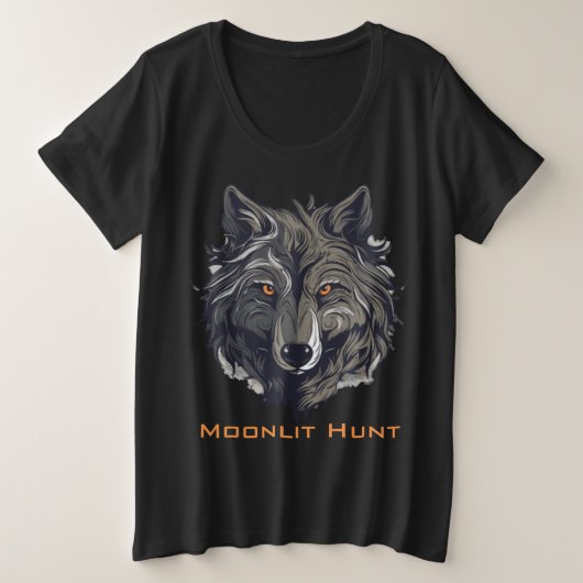 Moonlit Hunt Große Größe T-Shirt (Design vorne)