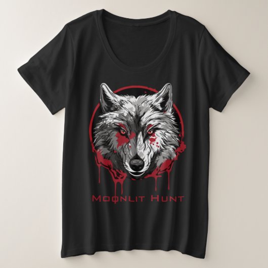 Moonlit Hunt Große Größe T-Shirt (Design vorne)