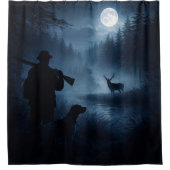 Moonlit hunt in the mist duschvorhang (Vorderseite)