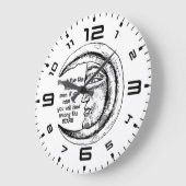 Moonlit Inspiration Wall Clock Große Wanduhr (Winkel)