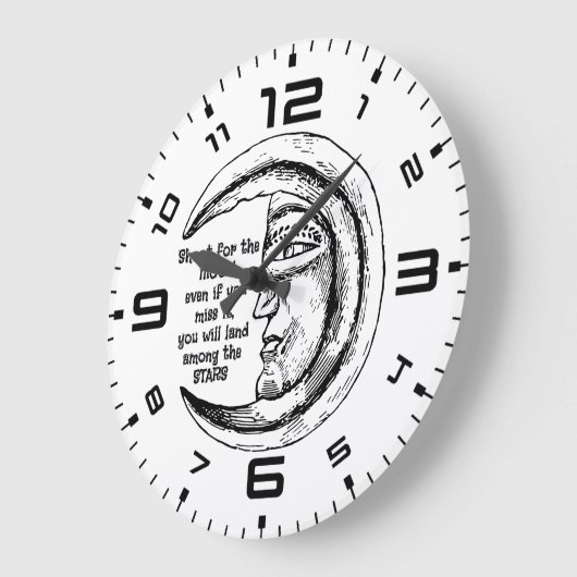 Moonlit Inspiration Wall Clock Große Wanduhr (Winkel)
