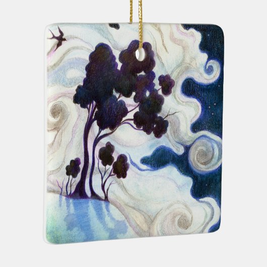 Moonlit Kanbits/One Bright Night Keramikornament (Rechts)