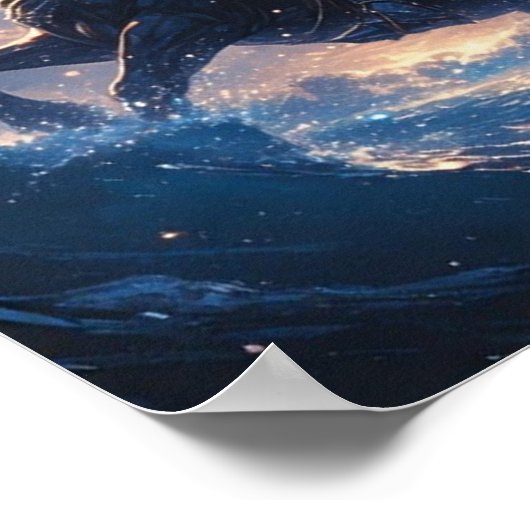  Moonlit Knight Fantasy Poster (Ecke)