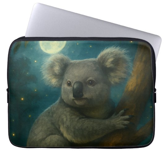 Moonlit Koala Perch Laptopschutzhülle (Vorderseite)