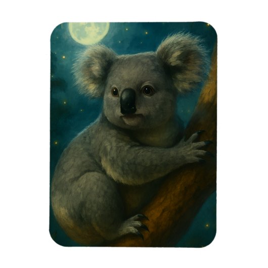 Moonlit Koala Perch Magnet (Vertikal)
