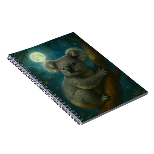 Moonlit Koala Perch Notizblock (Rechte Seite)