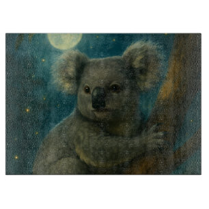 Moonlit Koala Perch Schneidebrett