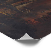 Moonlit Landscape - van der Neer Fine Art Poster (Ecke)