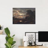Moonlit Landscape - van der Neer Fine Art Poster (Heimbüro)