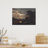 Moonlit Landscape - van der Neer Fine Art Poster (Küche)